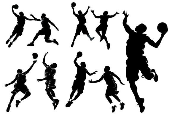Download Basketball Players Silhouette Bundle - Silhouette Collection