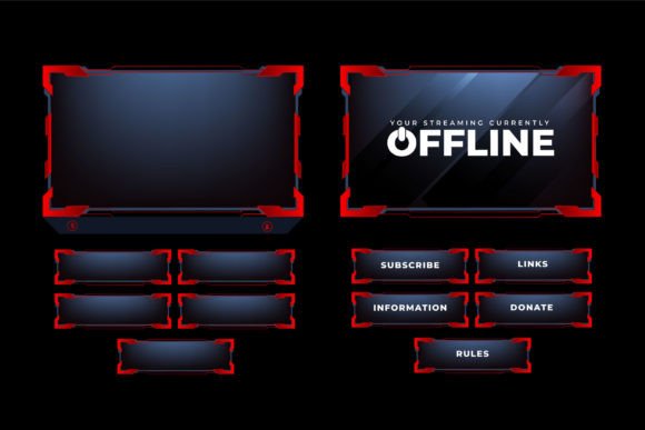 Download Digital Live Streaming Overlay Vector - Premium Resources