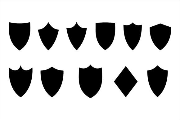 Download Shield Vector Silhouette Design - Silhouette Collection