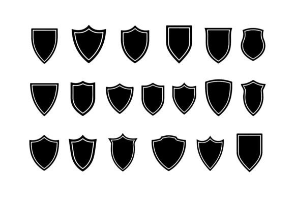 Download Set of Shield Silhouettes Pack - Silhouette Collection