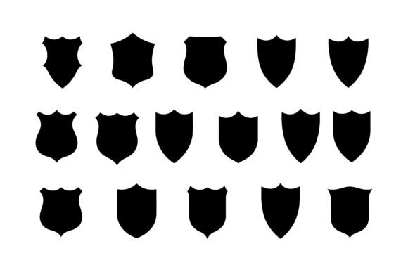 Download Set of Shield Silhouettes Pack - Silhouette Collection
