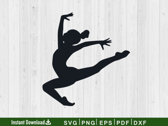 Download Gymnast SVG Cutting Silhouette Files - Silhouette Collection