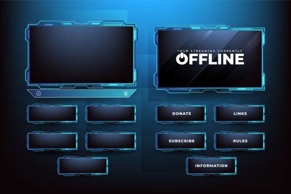 Download Futuristic Gaming Screen Panel Vector - Premium Resources