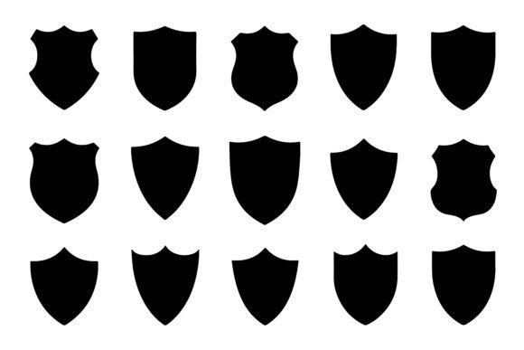 Download Assorted Shield Icon Designs Silhouette - Silhouette Collection