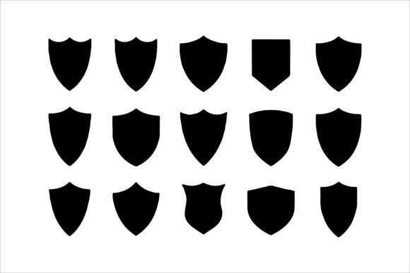 Download Shield Vector Silhouette Design - Silhouette Collection