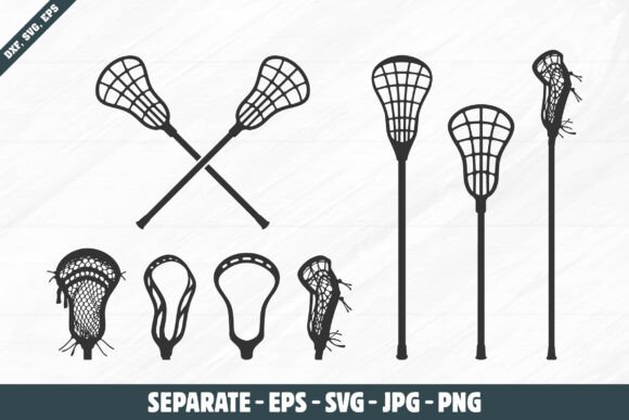 Download Lacrosse Sticks Silhouette Bundle - Silhouette Collection