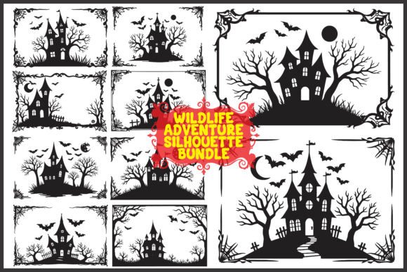 Download Spooky Haunted House Clipart Bundle - Premium Bundle